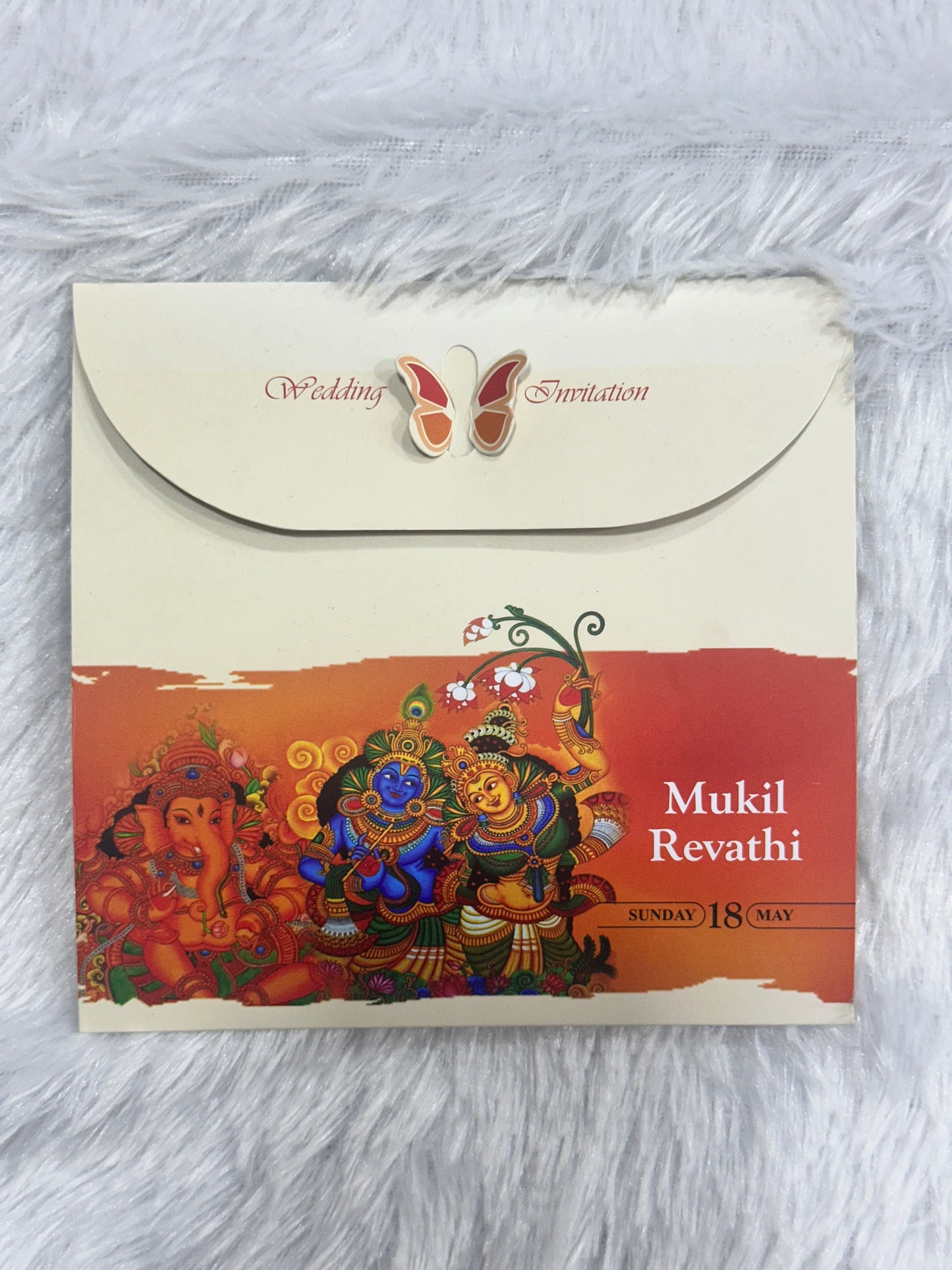 Butterfly Theme Wedding Invitation